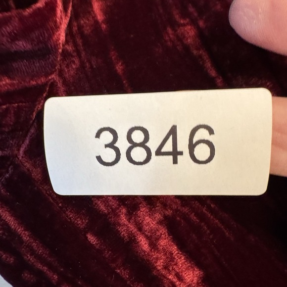 Carmen Marc Valvo Silk-blend Burgundy Velvet Jacket Women's Size 8 Ruffles - Picture 10 of 10